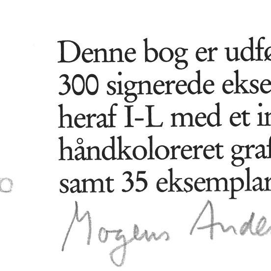 Mogens Andersen - Kolofon